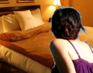 Woman in bedroom